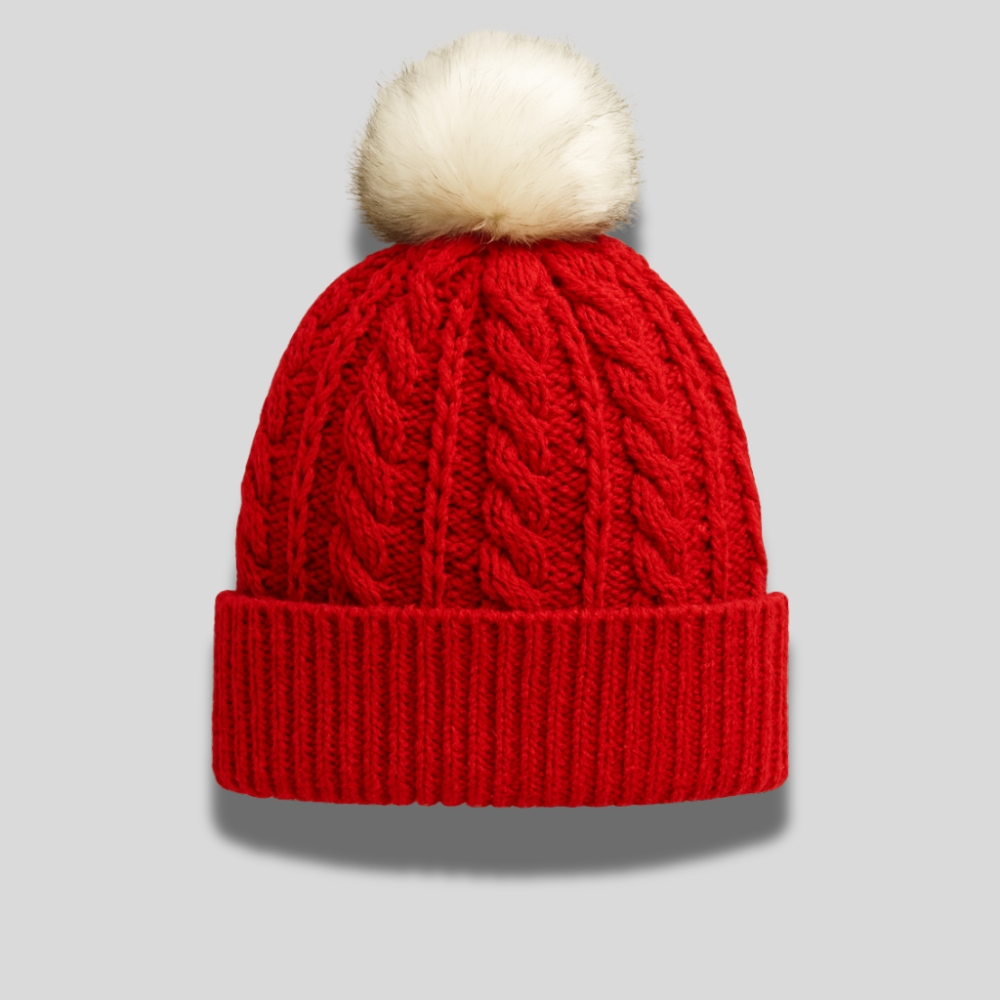 Knit Beanie with Pom Pom