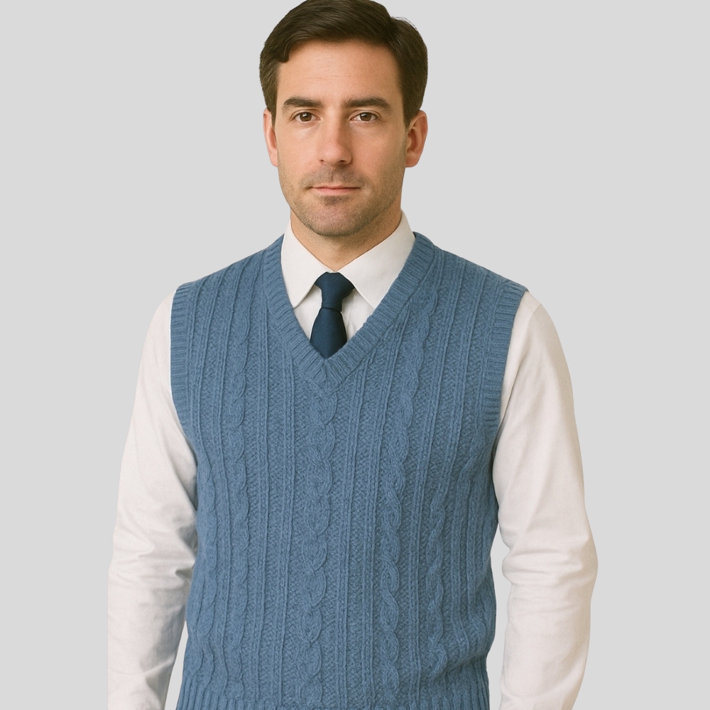 Cable Knit Sweater Vest