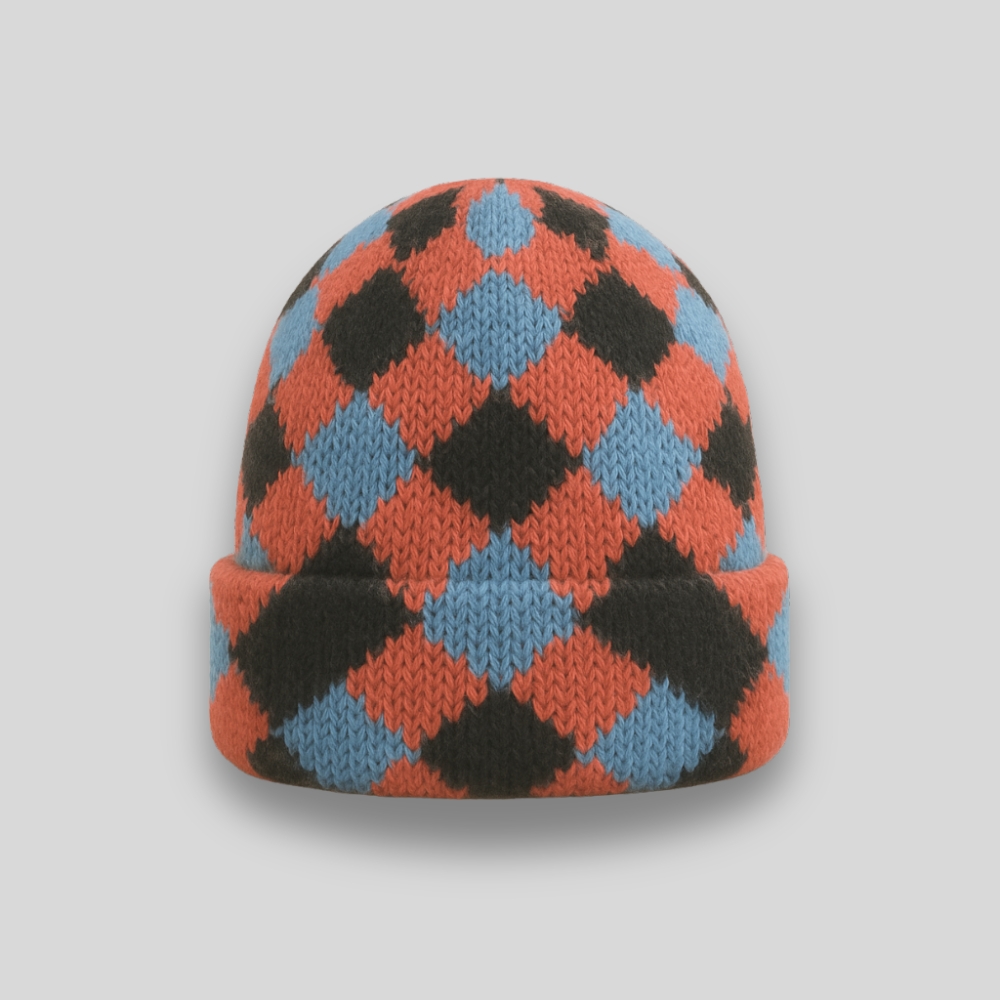 Harlequin Knit Beanie