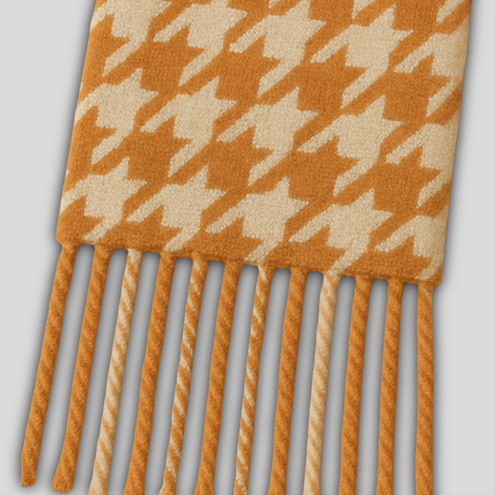 Houndstooth Knitted Scarf