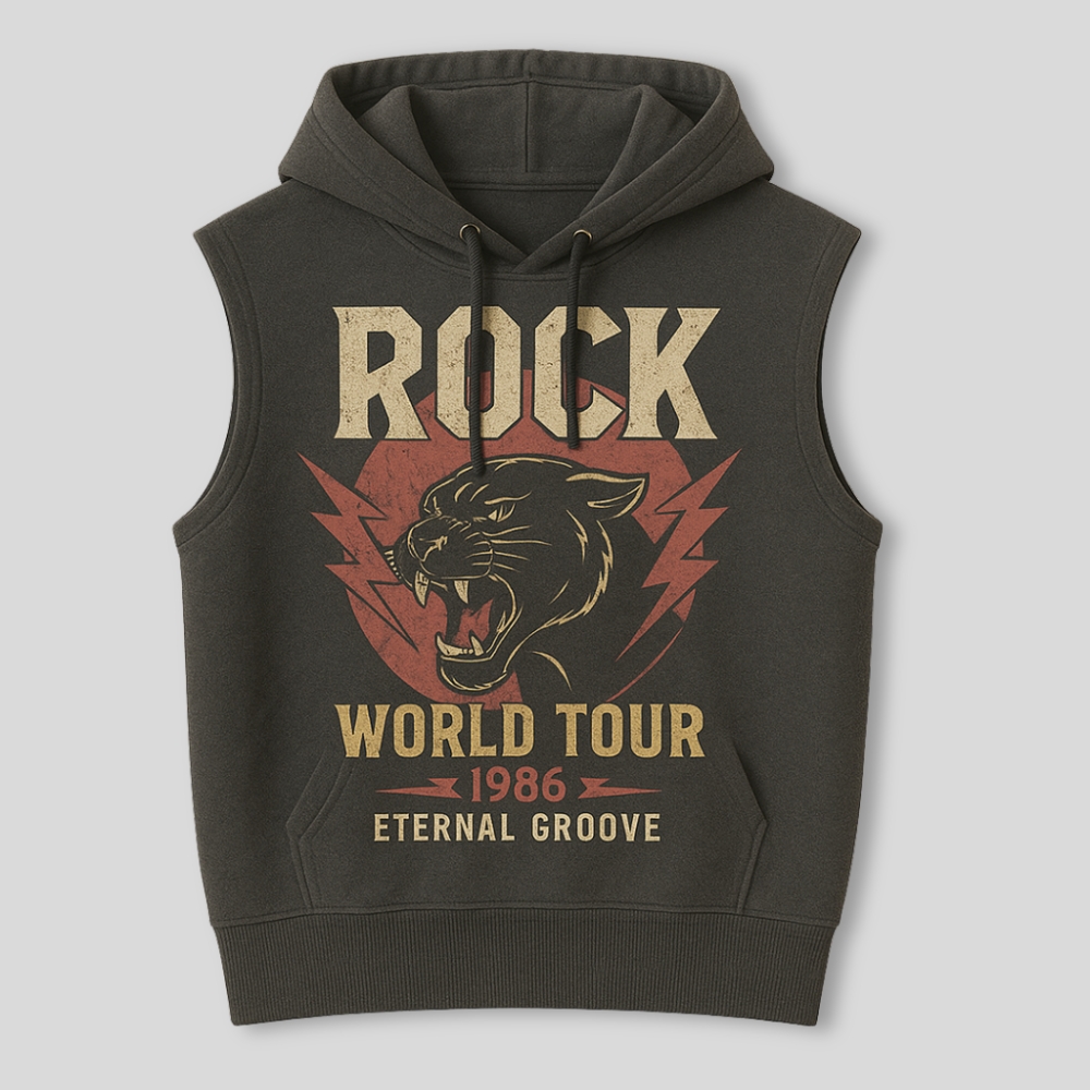 Sleeveless Graphic Hoodie