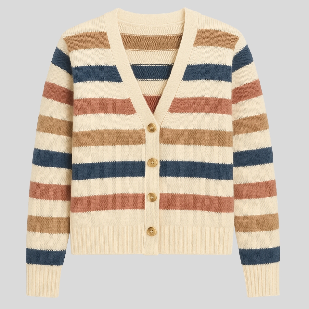 Striped Knit Cardigan