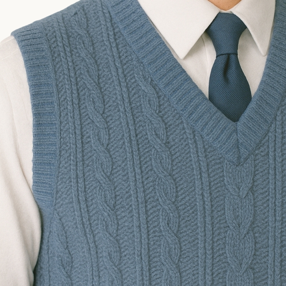Cable Knit Sweater Vest