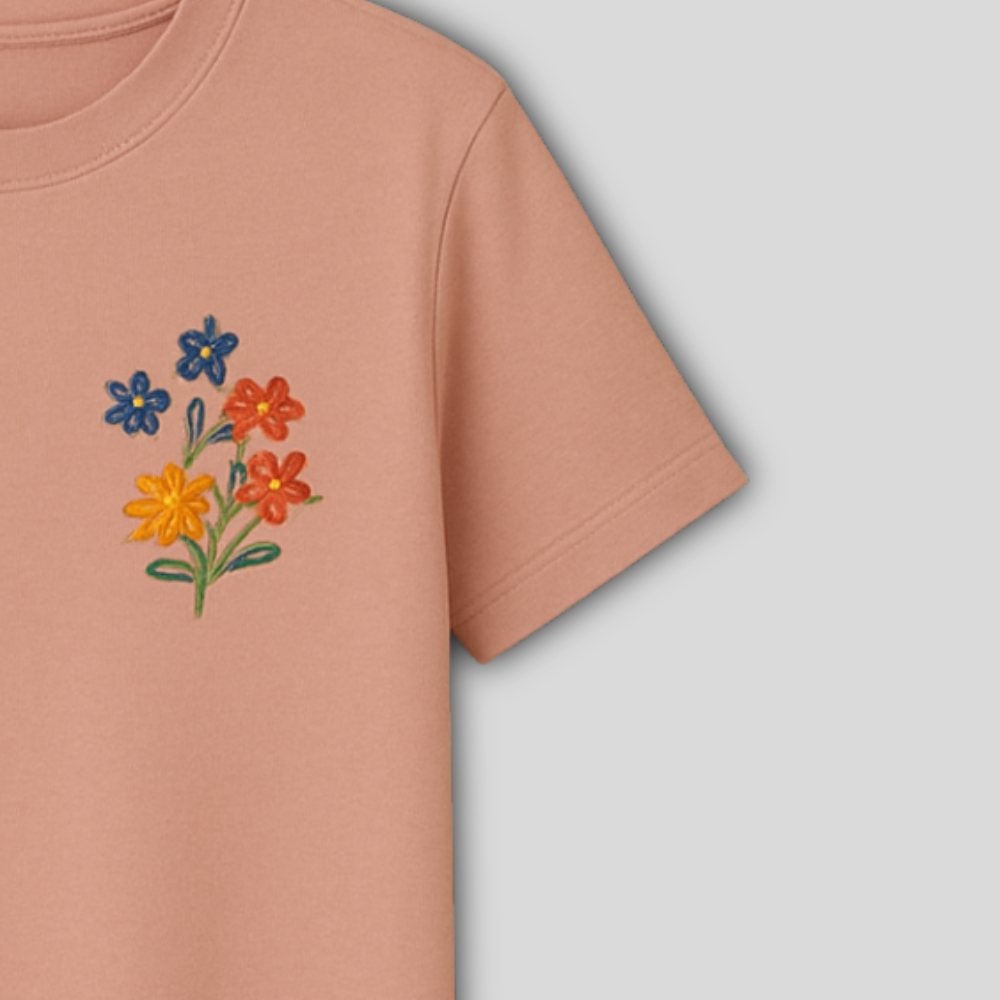 Floral Embroidered T-Shirt