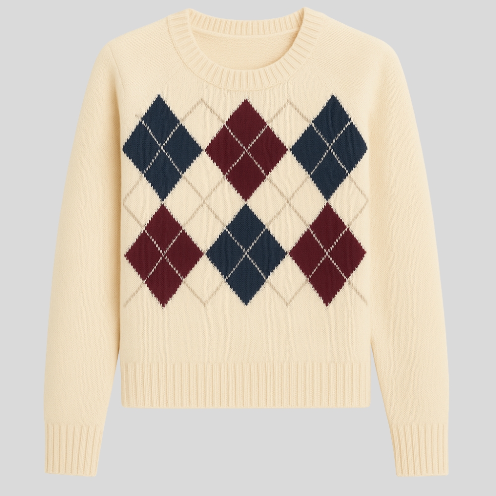 Argyle Knit Sweater