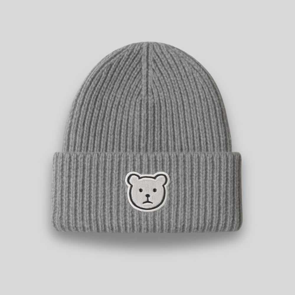 Embroided Tag Knit Beanie