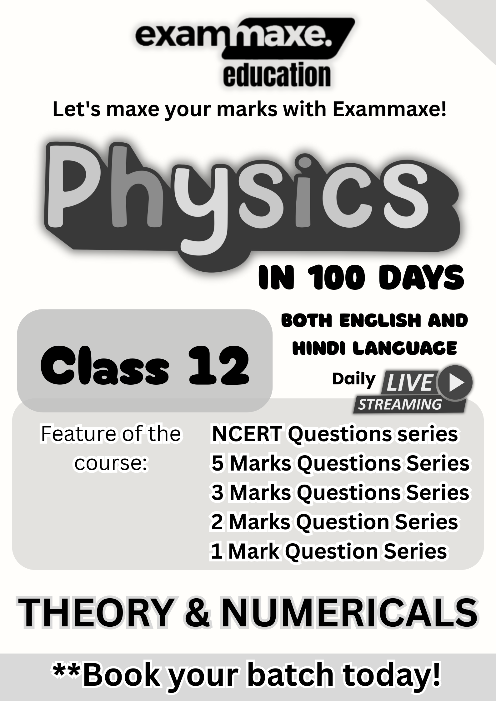 Physics Course for Class 12
