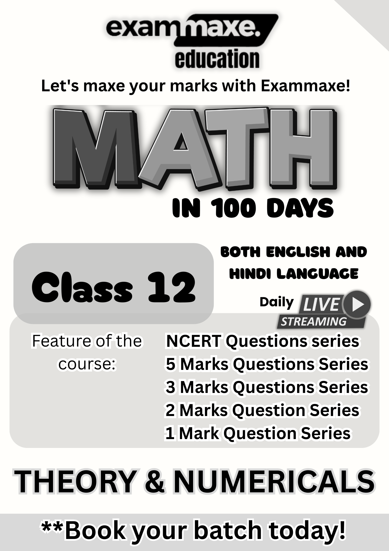 Math in 100 Days – Exammaxe Education