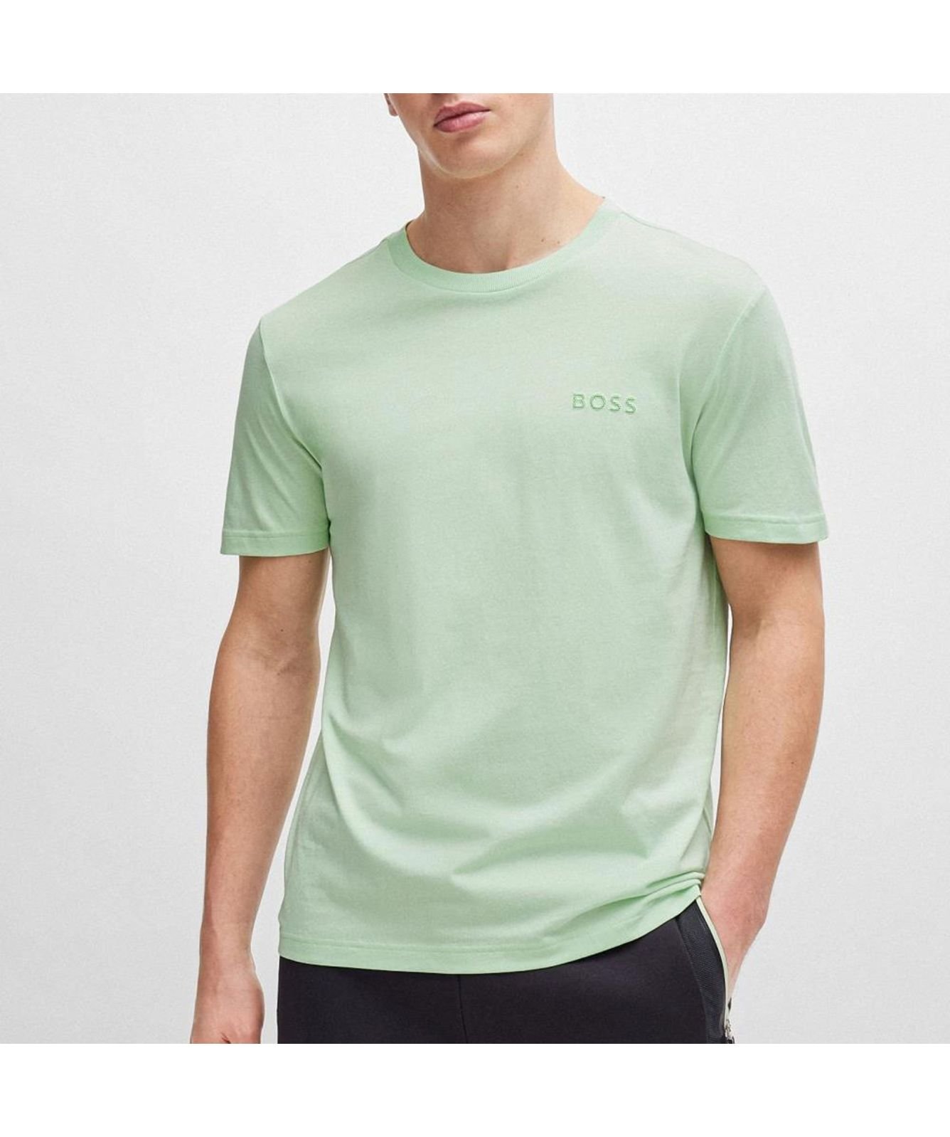 T-shirt BOSS coupe standard avec logo en maille 3D