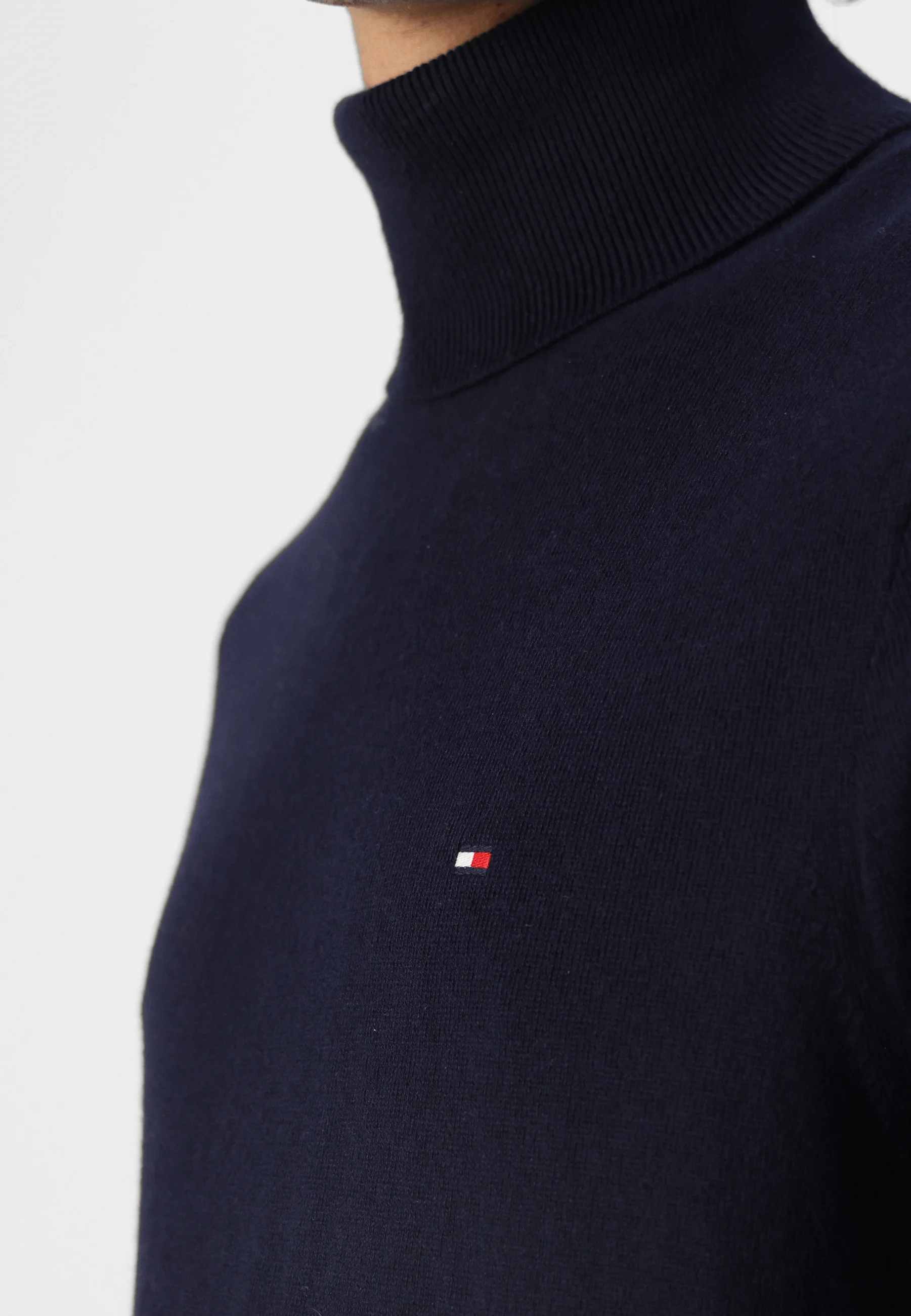 Tommy Hilfiger PIMA ORG CTN CASHMERE ROLL NECK - Pullover - blEU