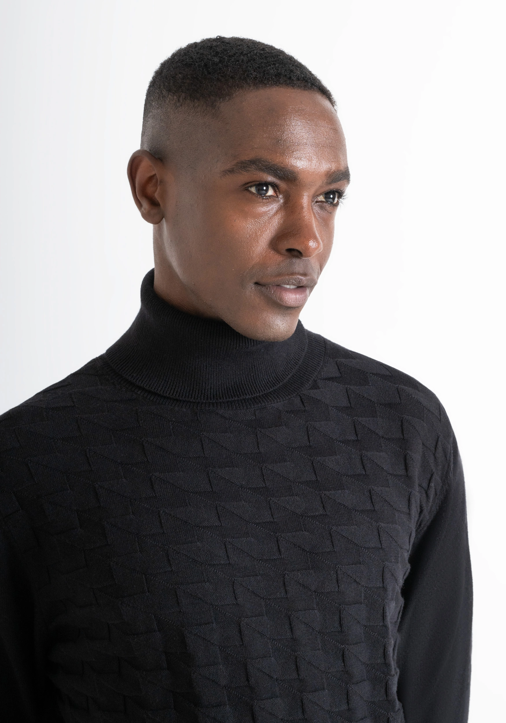 Antony Morato REGULAR FIT TURTLENECK SWEATER IN WARM WORKED COTTON