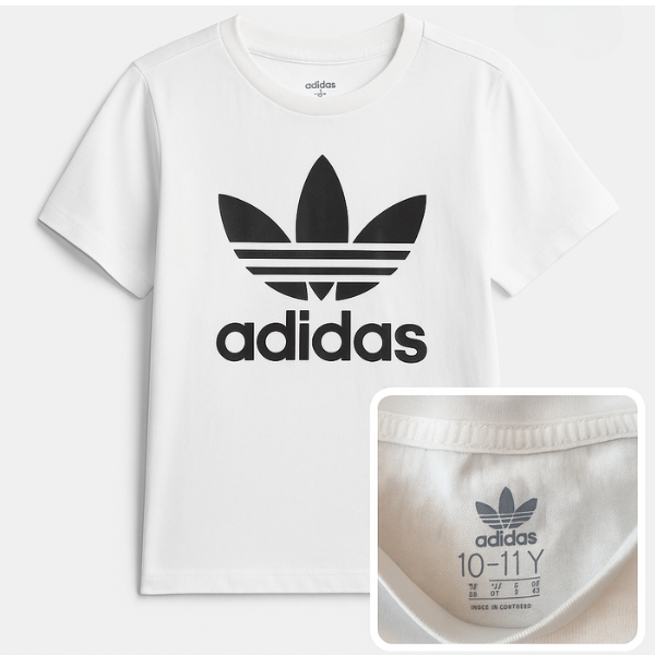 Maglietta Adidas bianca bambino 10 anni