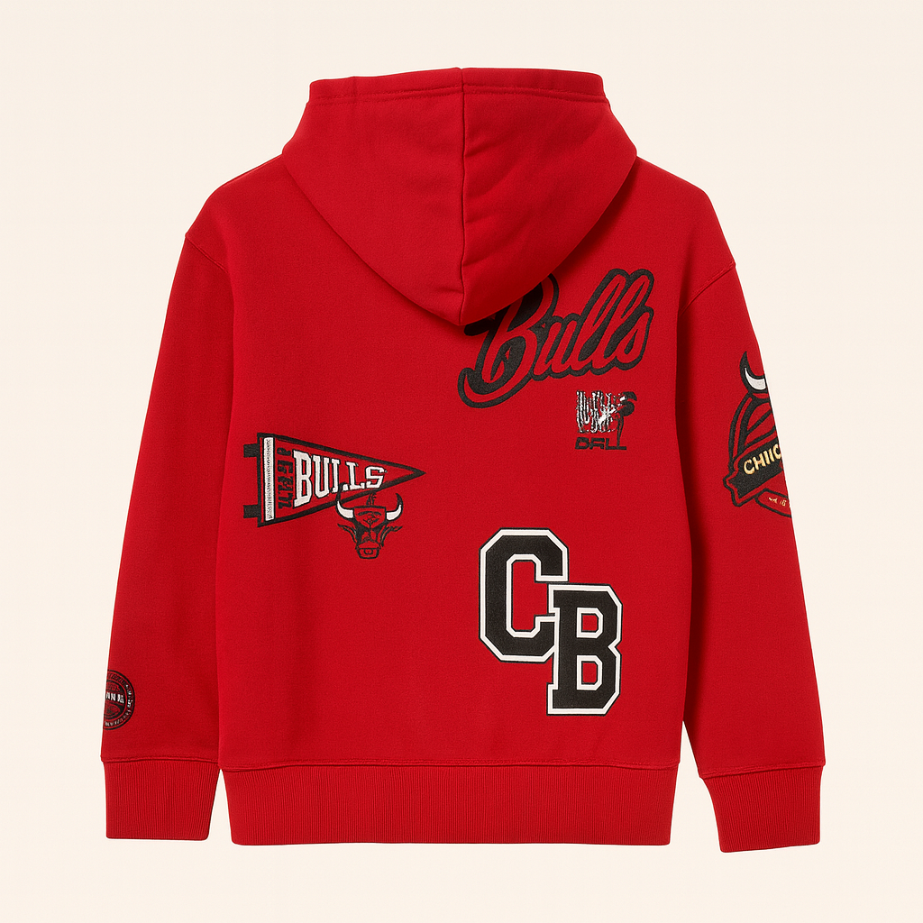 Felpa Chicago Bulls Rossa Bambino 