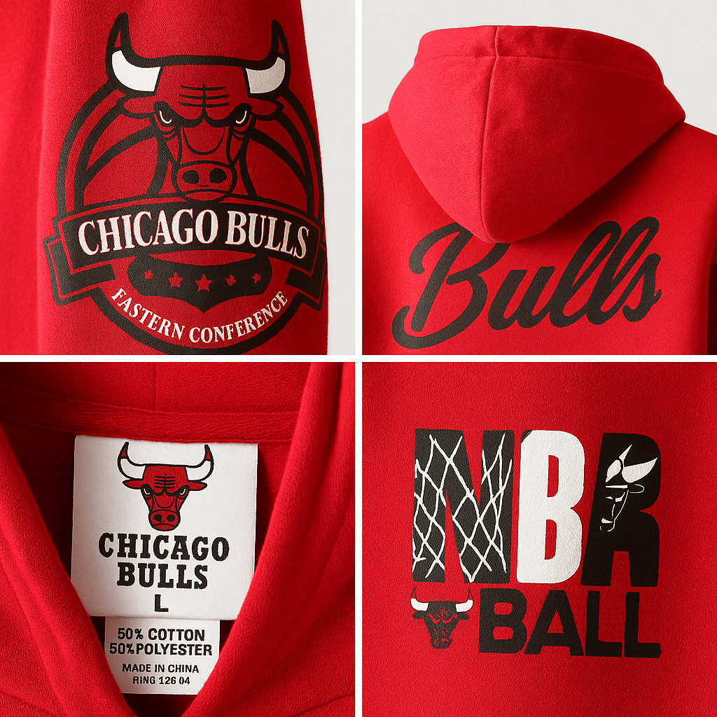 Felpa Chicago Bulls Rossa Bambino 