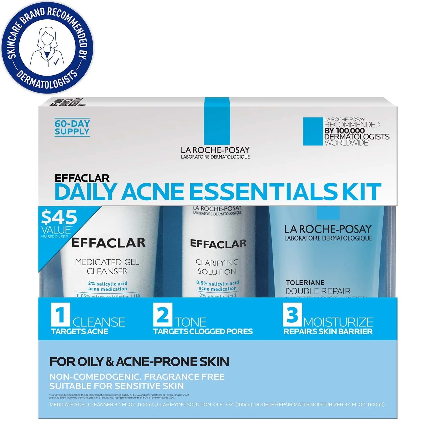 La Roche-Posay. Kit Esencial Diario Effaclar para el Acné.