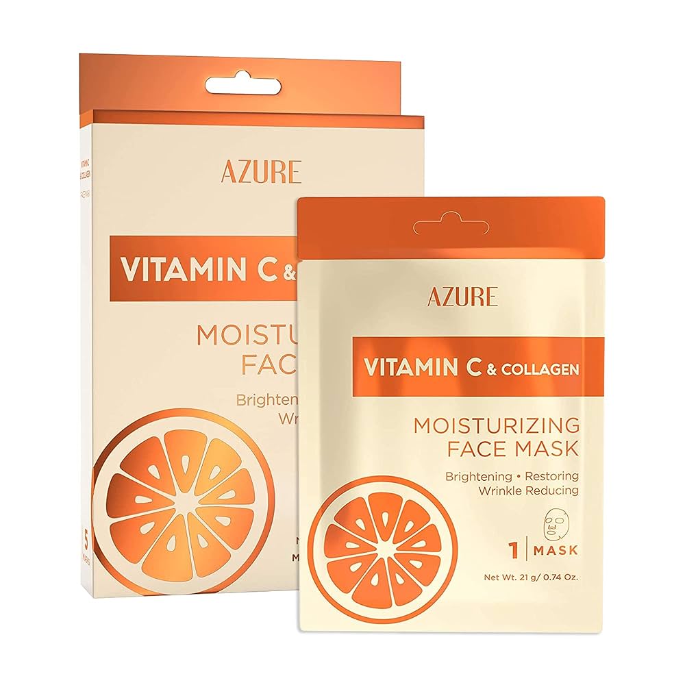 AZURE. Mascarilla facial hidratante con vitamina C y colágeno