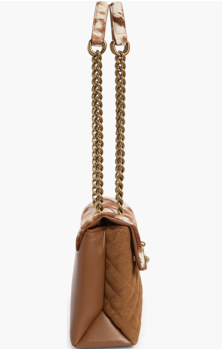 KURT GEIGER LONDON. Mini Brixton Genuine Calf Hair Crossbody Bag
