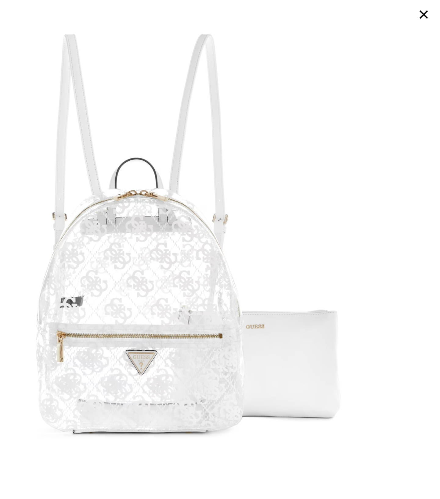 GUESS. Mochila Tuana Clear Quattro G.