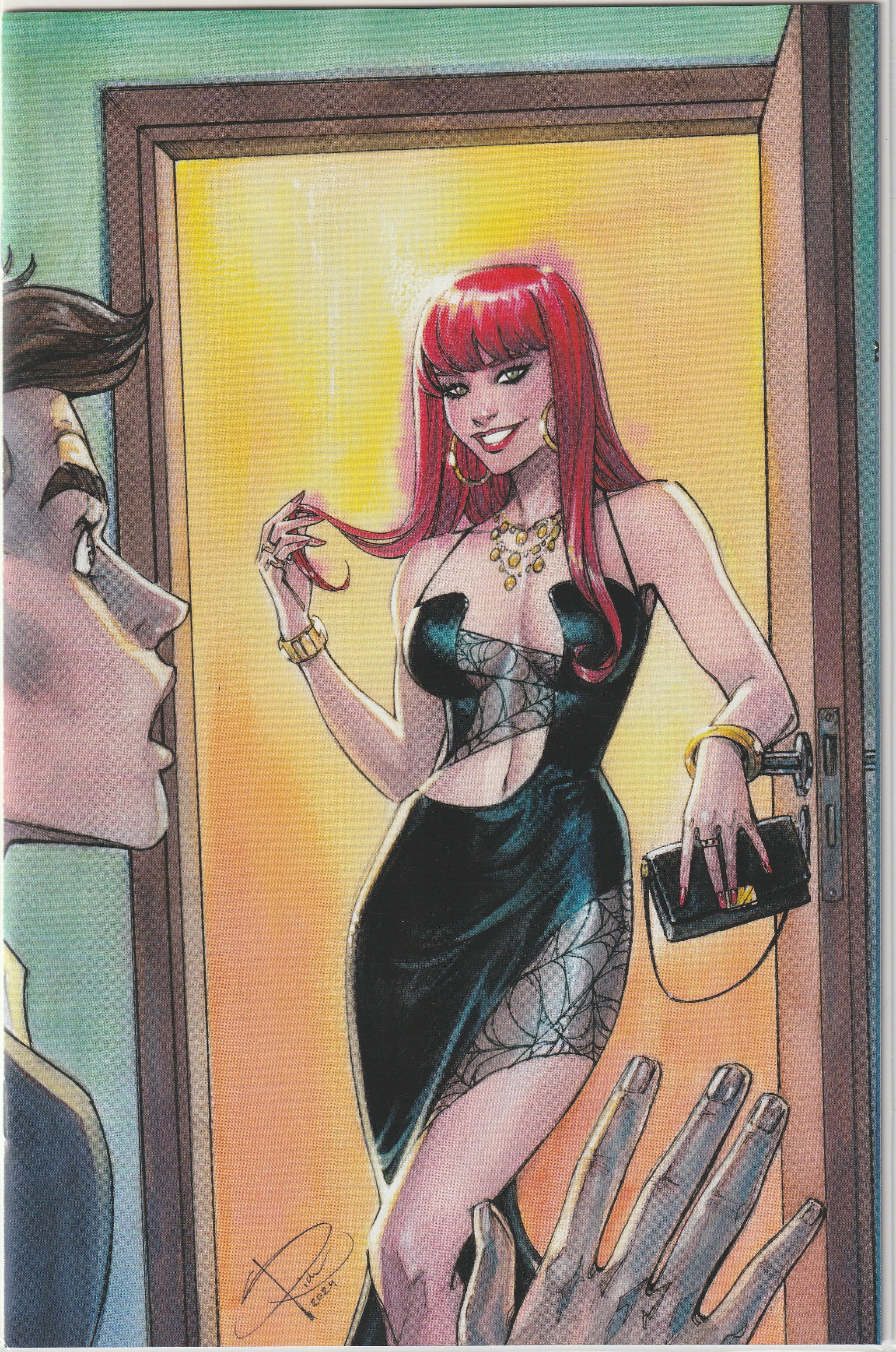 Elegant Cut-Out Black Evening Dress