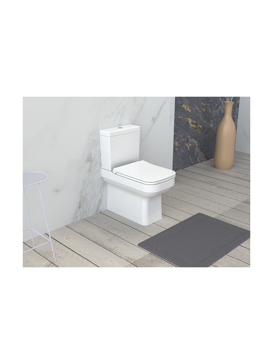 Turkuaz Seramik Cerastyle Noura Duvara Sıfır Klozet Takımı (MONTAJ DAHİL)