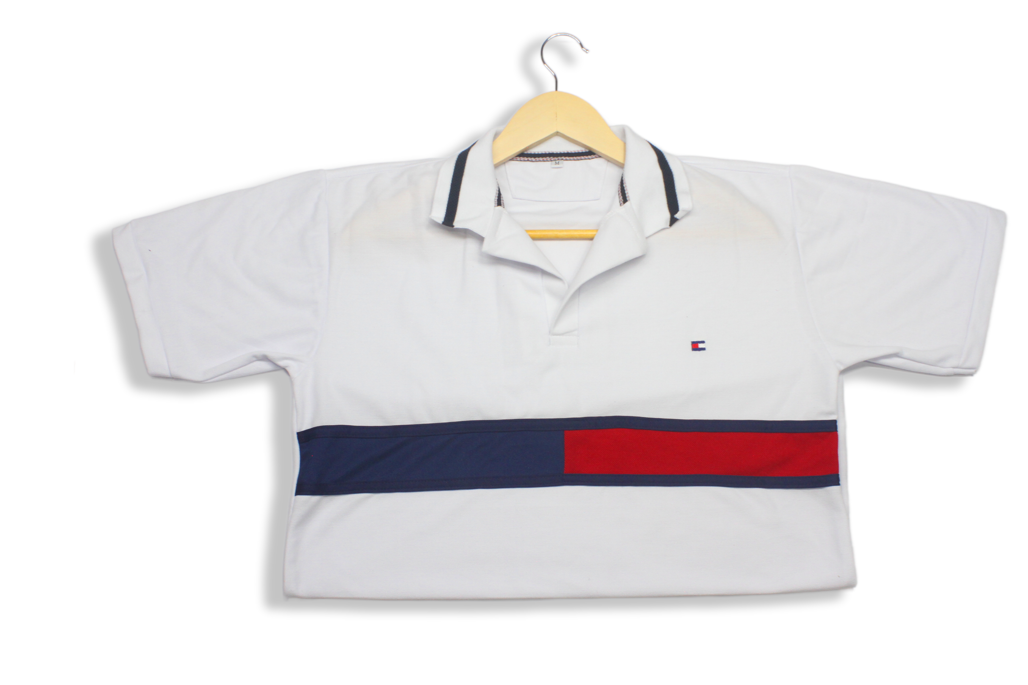 Polo con franja bicolor