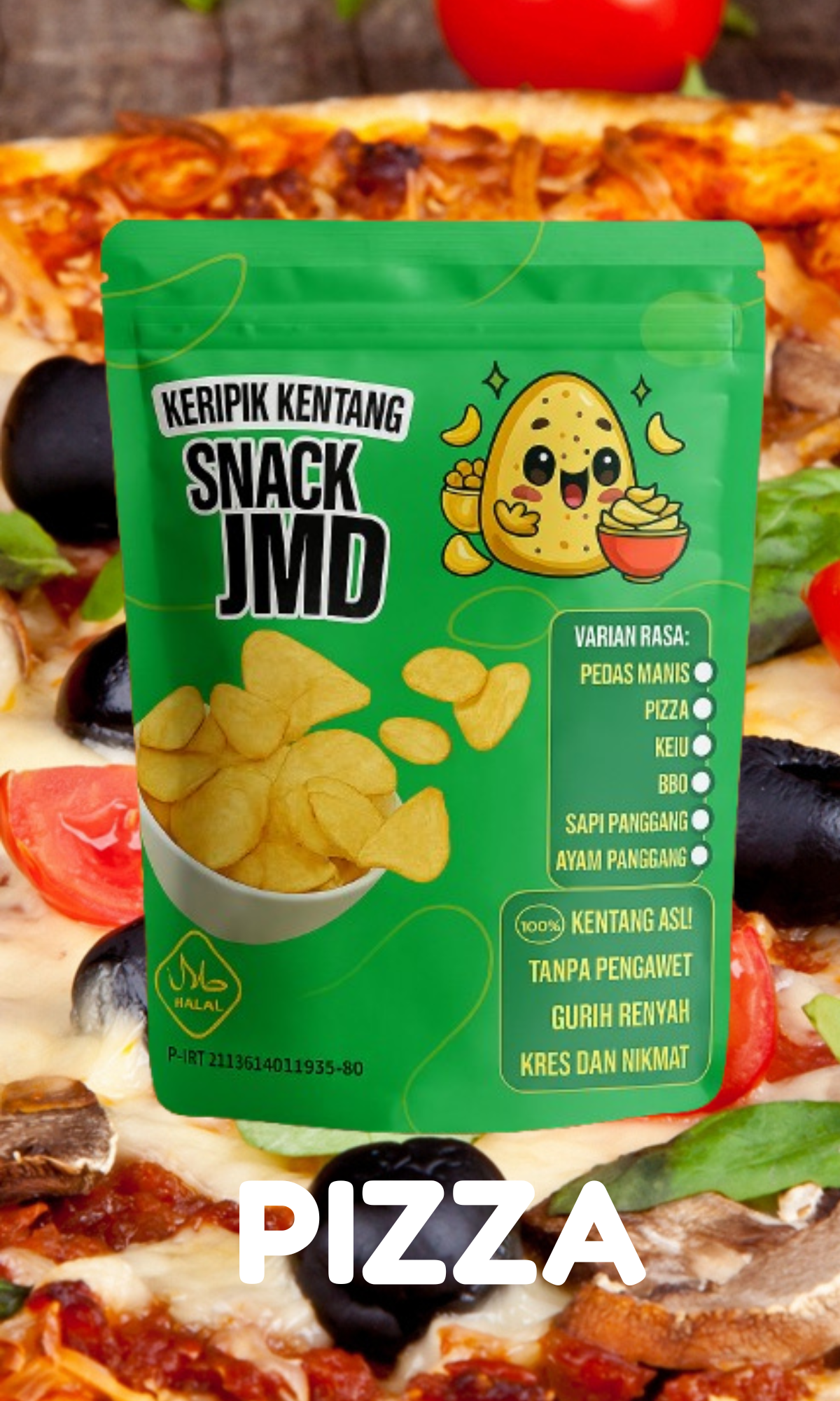 Keripik Kentang Snack JMD - rasa pizza