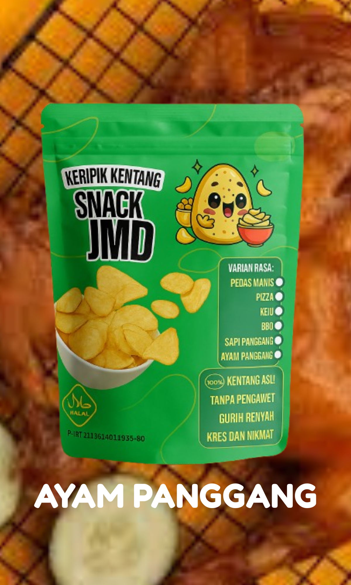 Keripik Kentang Snack JMD – Ayam Panggang