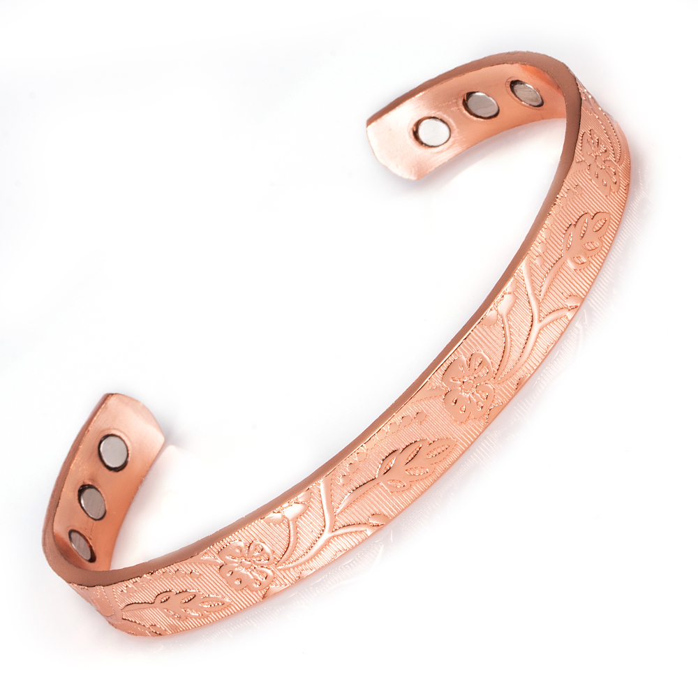 Engraved Copper Magnetic Bracelet