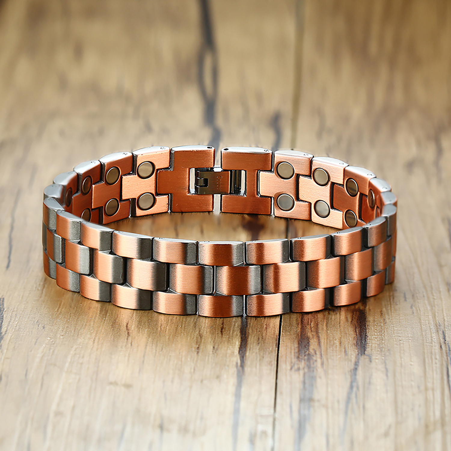 Copper and Stainless Steel Magnetic Bracelet