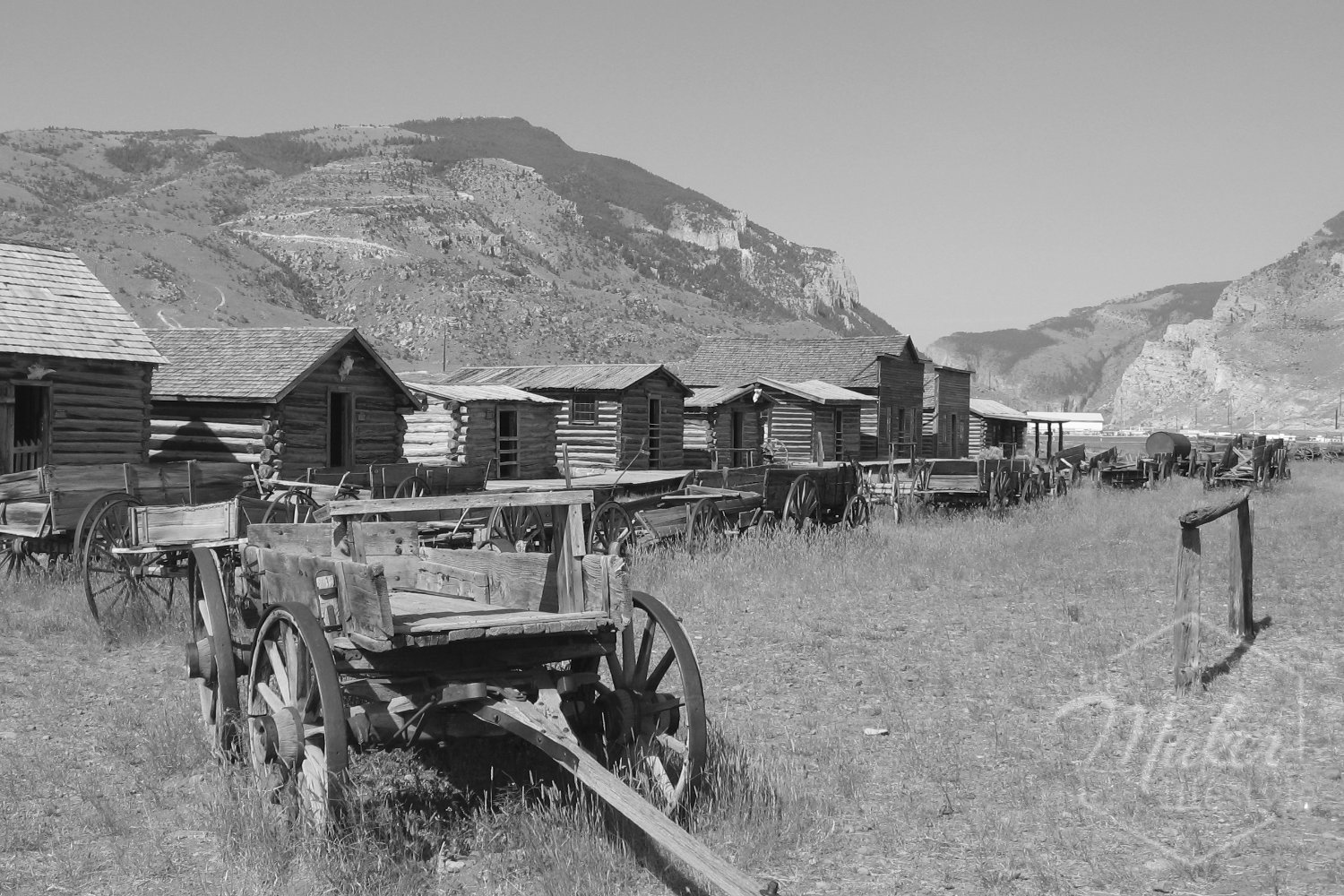 Ghost Town Log Cabins Photograph