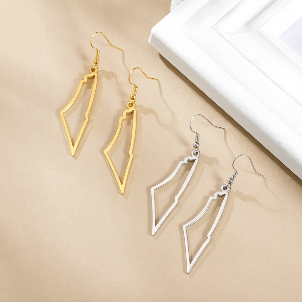 Palestine map outline | Earring