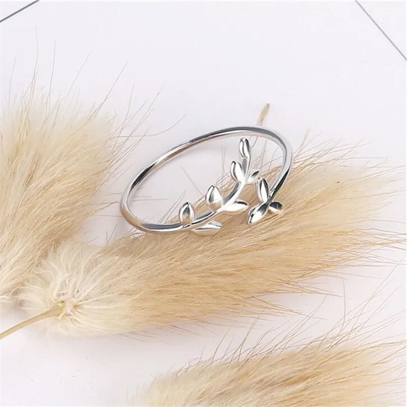 Sterling-Silver Leaf Adjustable | Ring