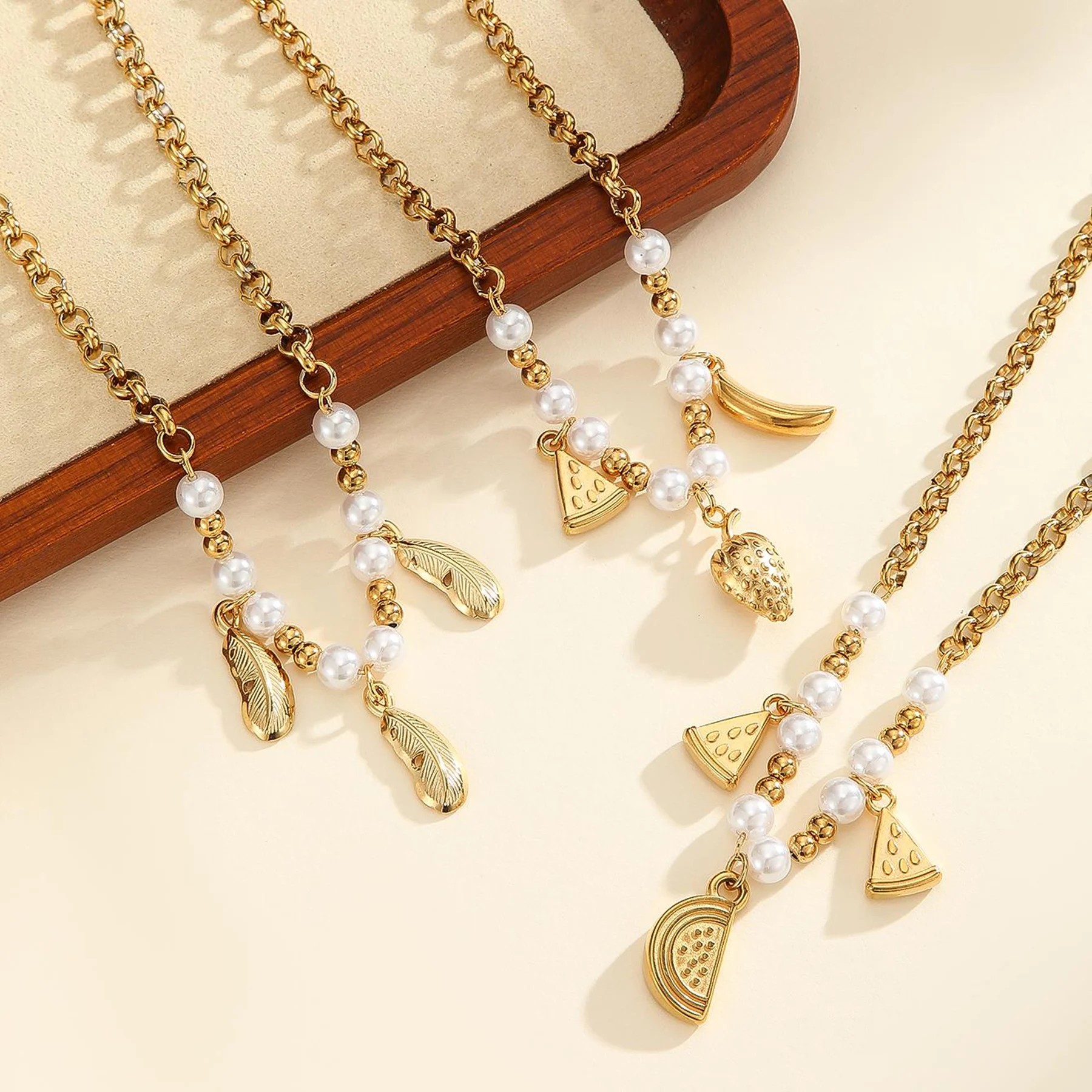 Gold-Plated Fruit Charm | Necklaces