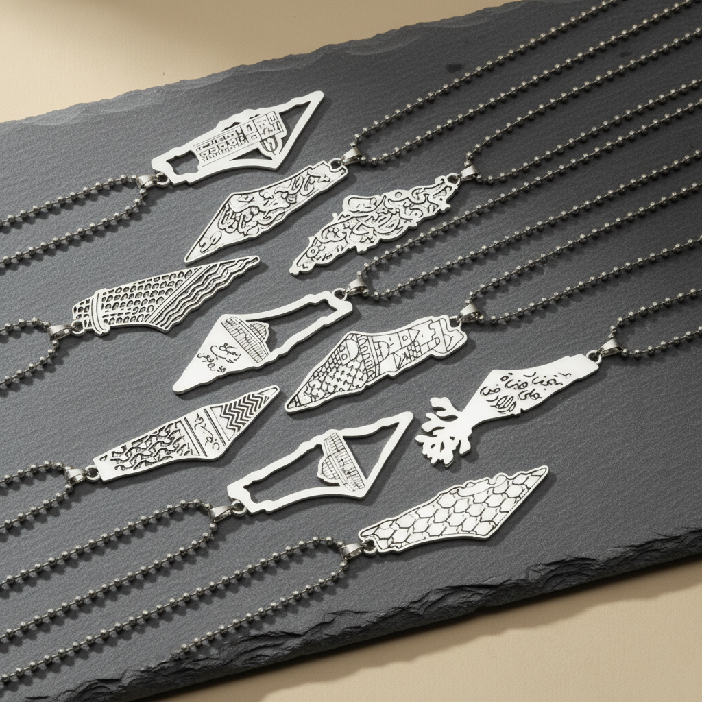 Palestine Map Pendant | Necklace