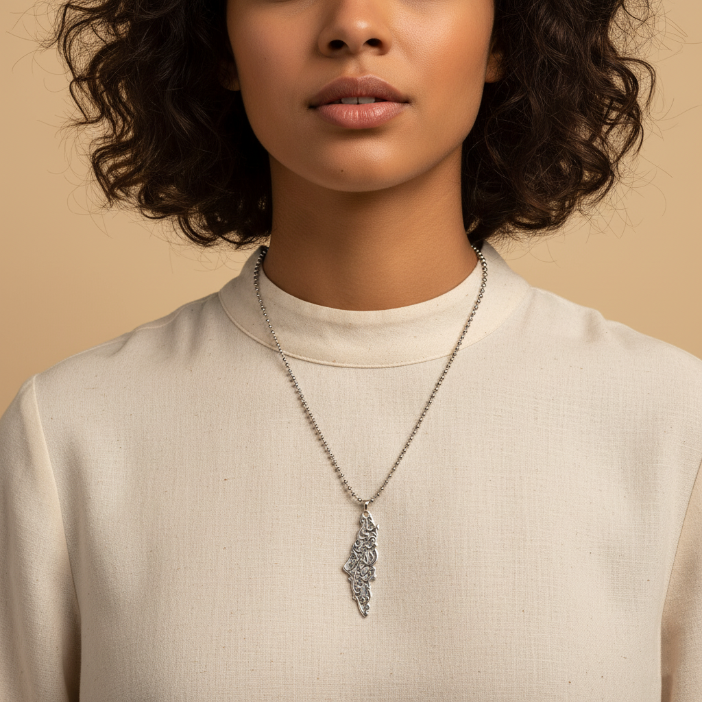 Palestine Map Pendant | Necklace