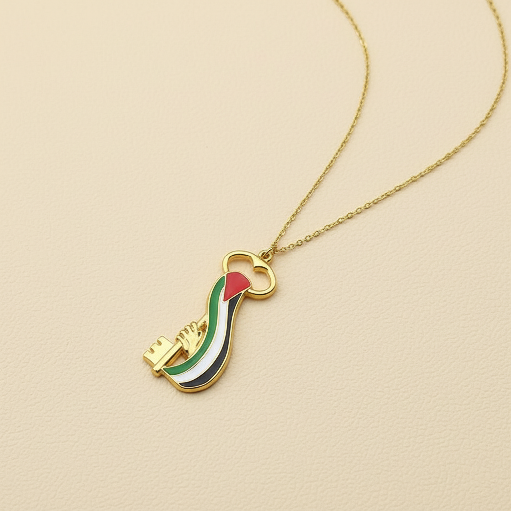 Palestinian Flag Key | Necklace