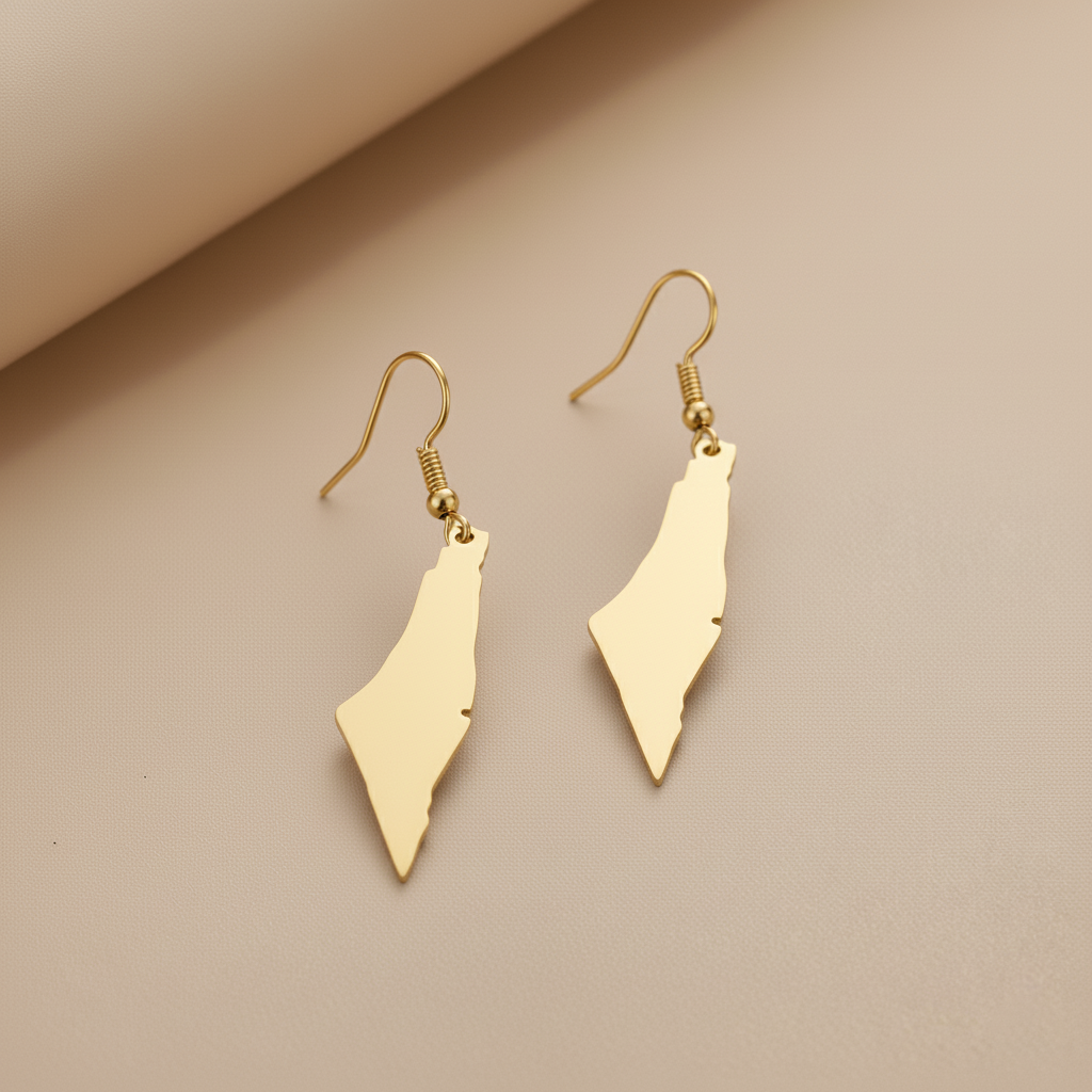 Palestine Map-Shaped | Earrings