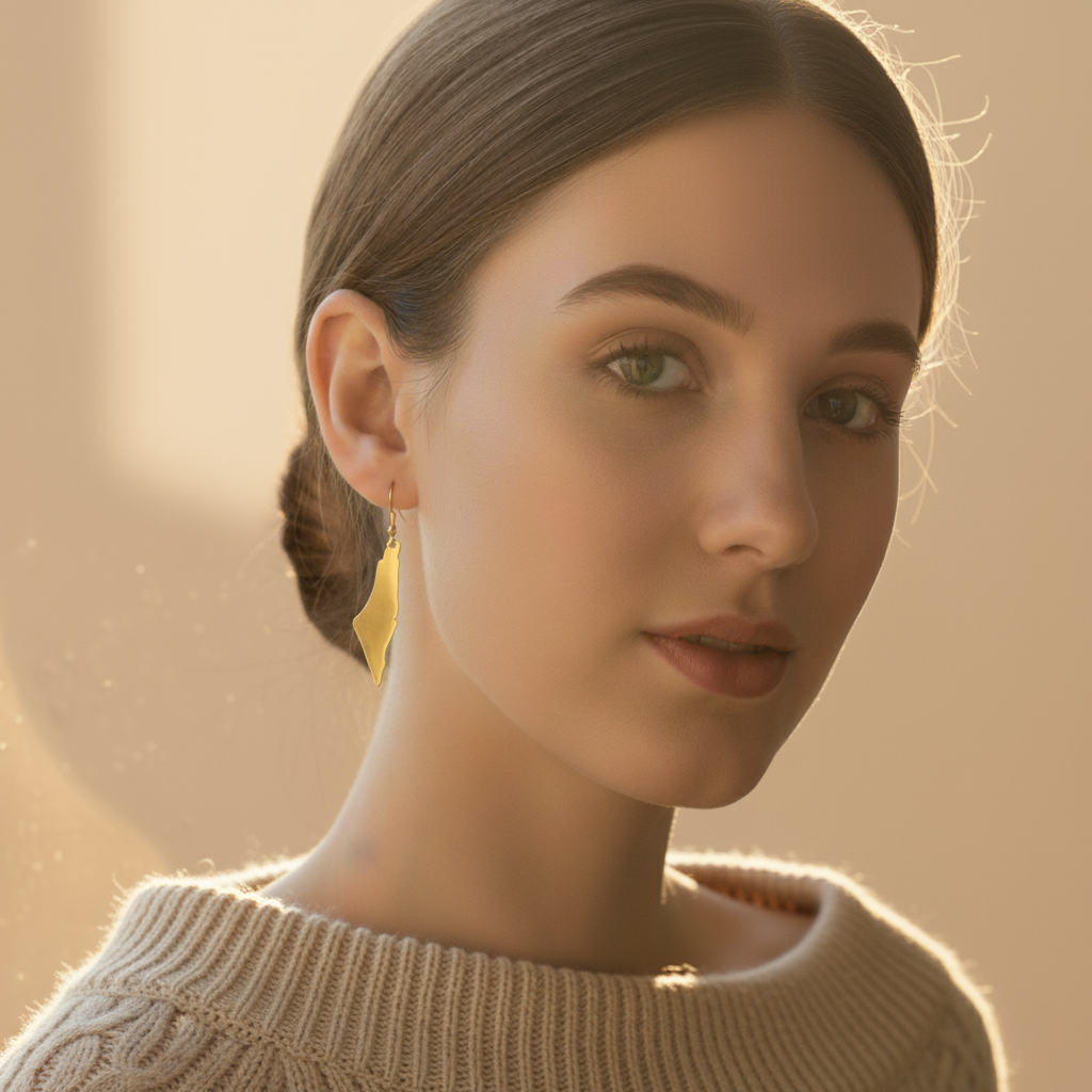 Palestine Map-Shaped | Earrings