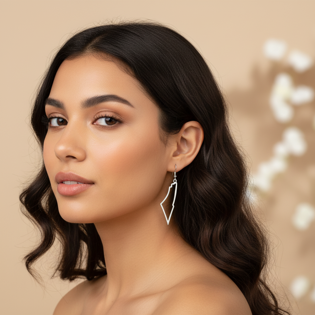 Palestine map outline | Earring