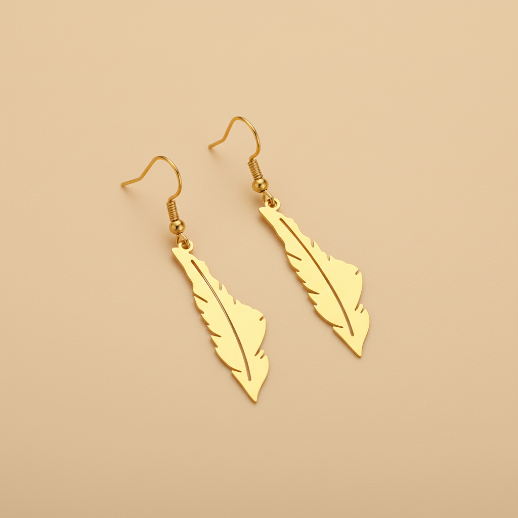 Palestine Feather Drop | Earrings