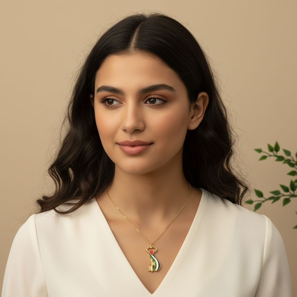 Palestinian Flag Key | Necklace