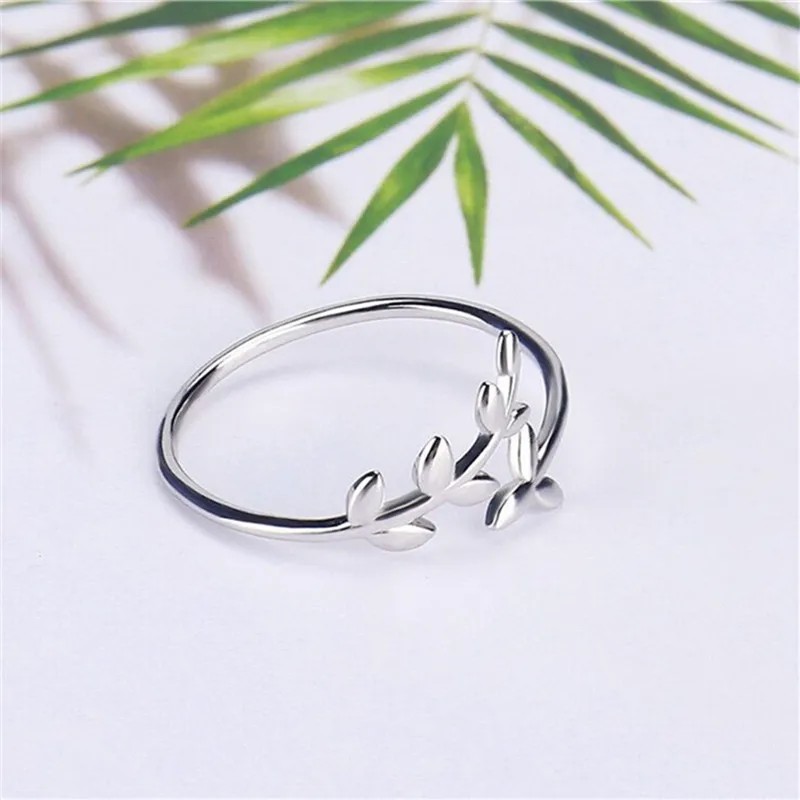 Sterling-Silver Leaf Adjustable | Ring