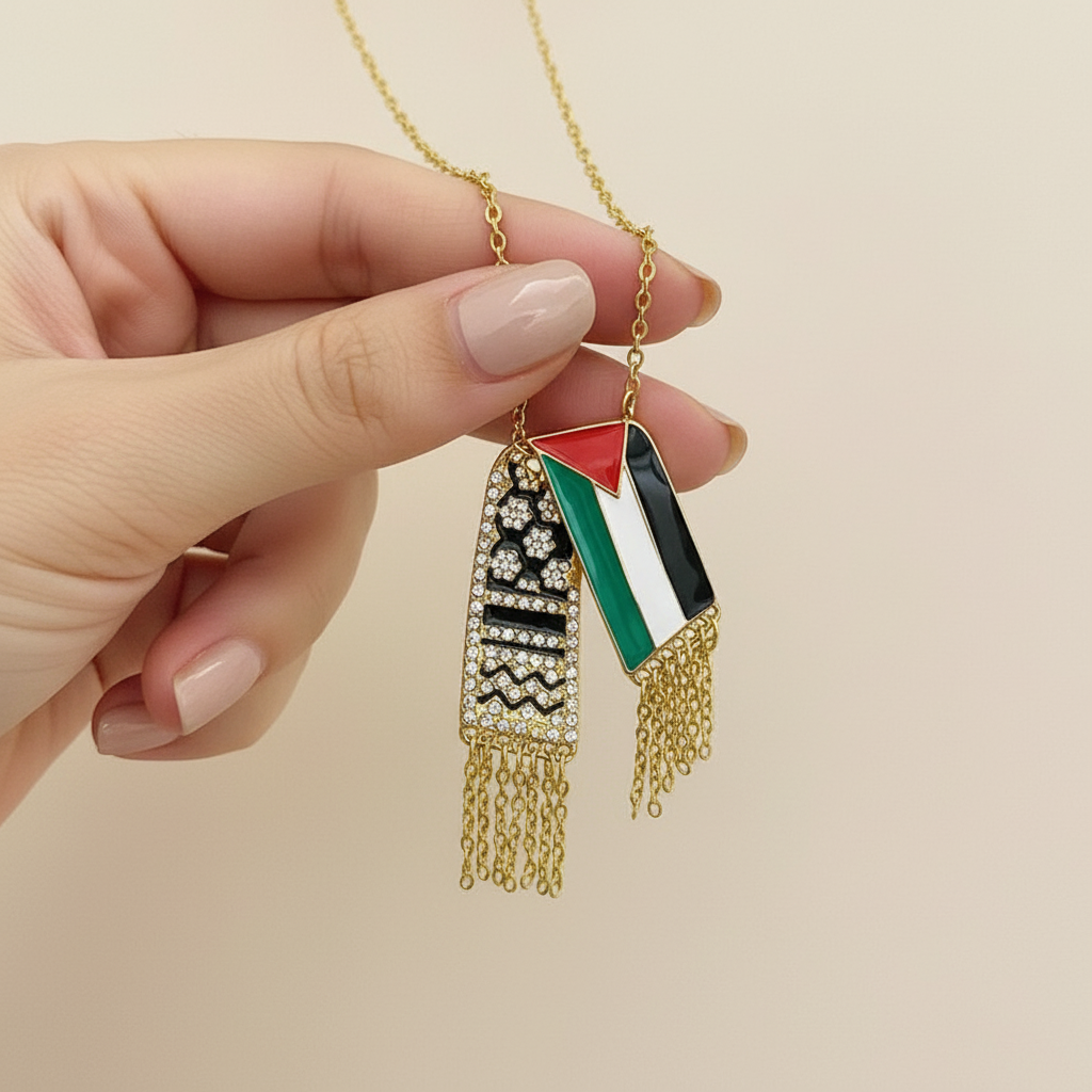 Palestine Flag Pendant | Necklace