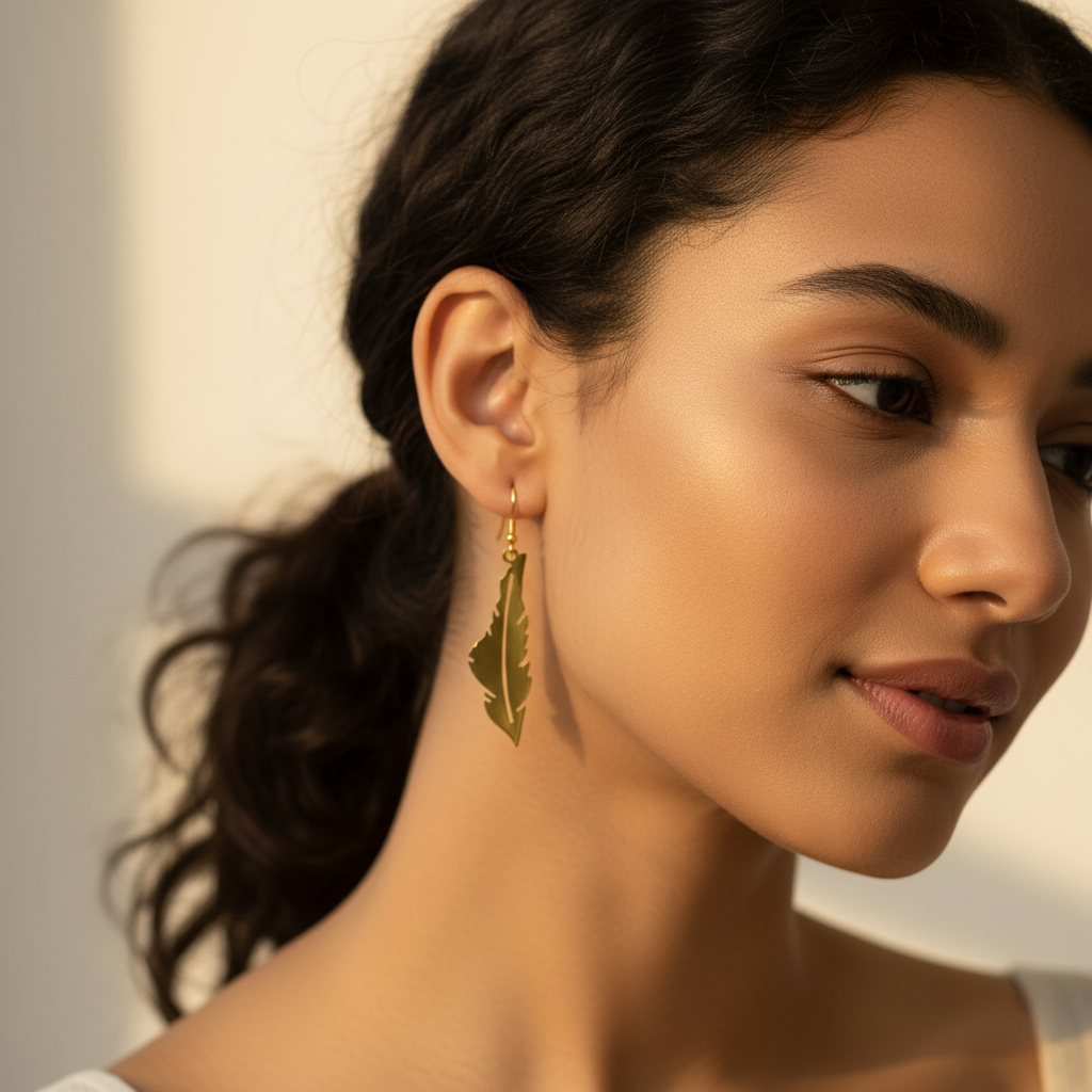 Palestine Feather Drop | Earrings