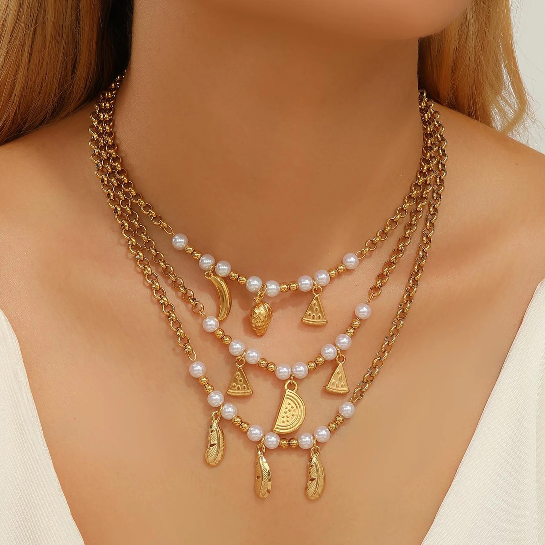 Gold-Plated Fruit Charm | Necklaces