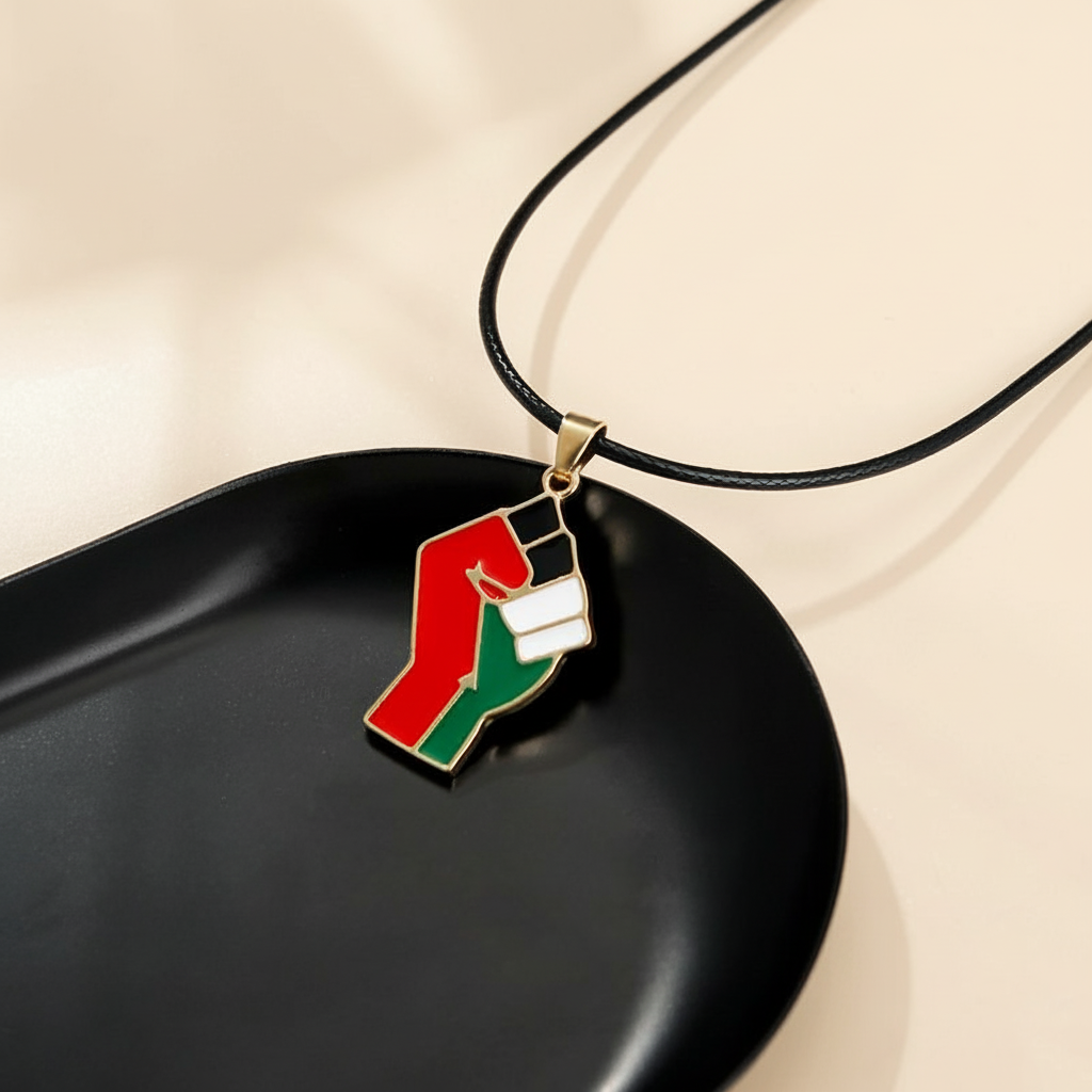 Pan-Palestinian Fist Pendant | Necklace