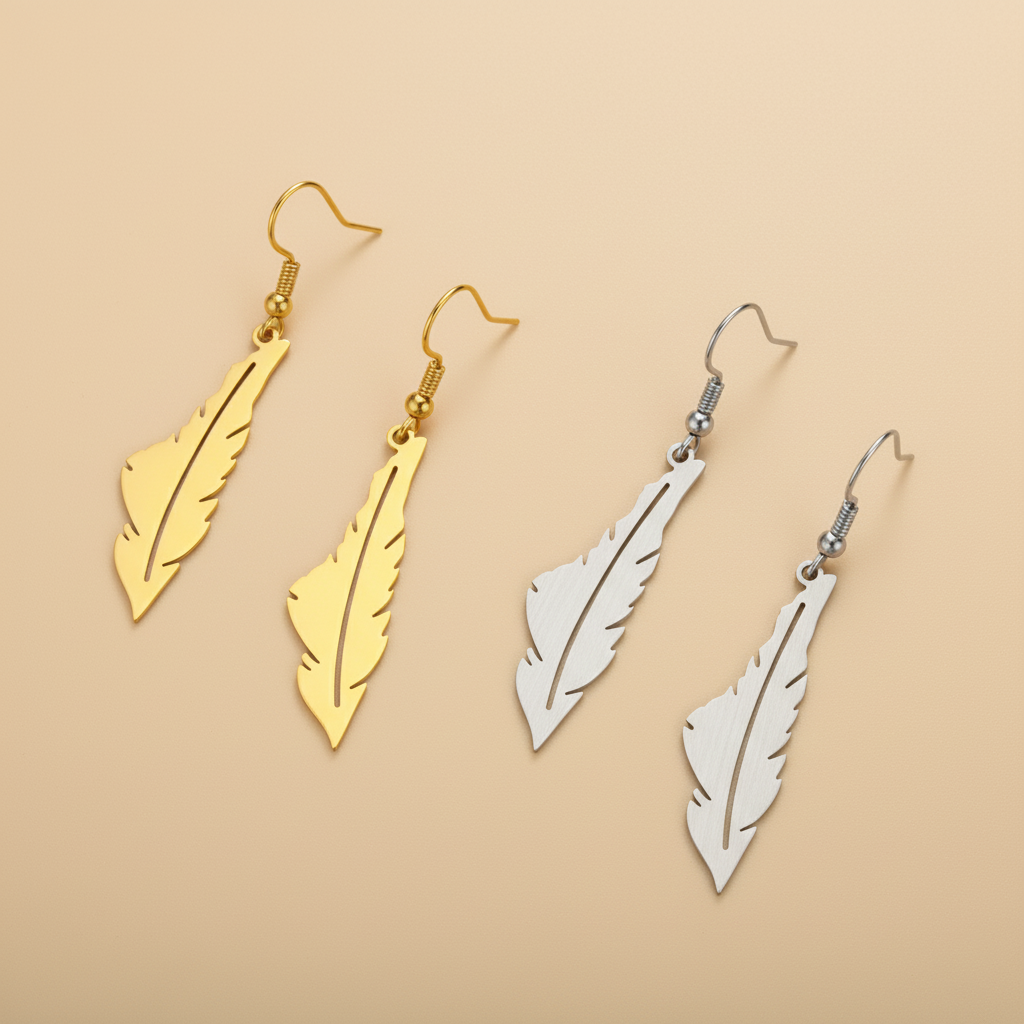 Palestine Feather Drop | Earrings