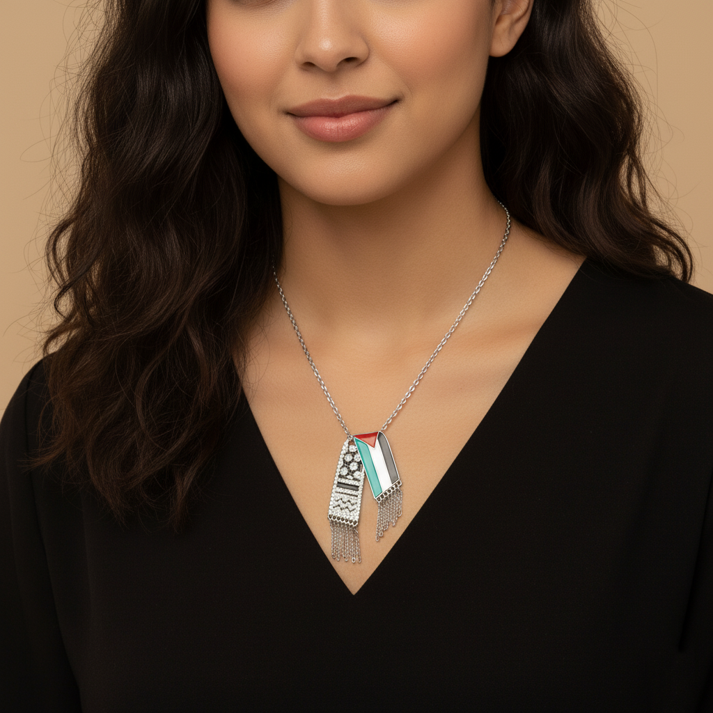 Palestine Flag Pendant | Necklace