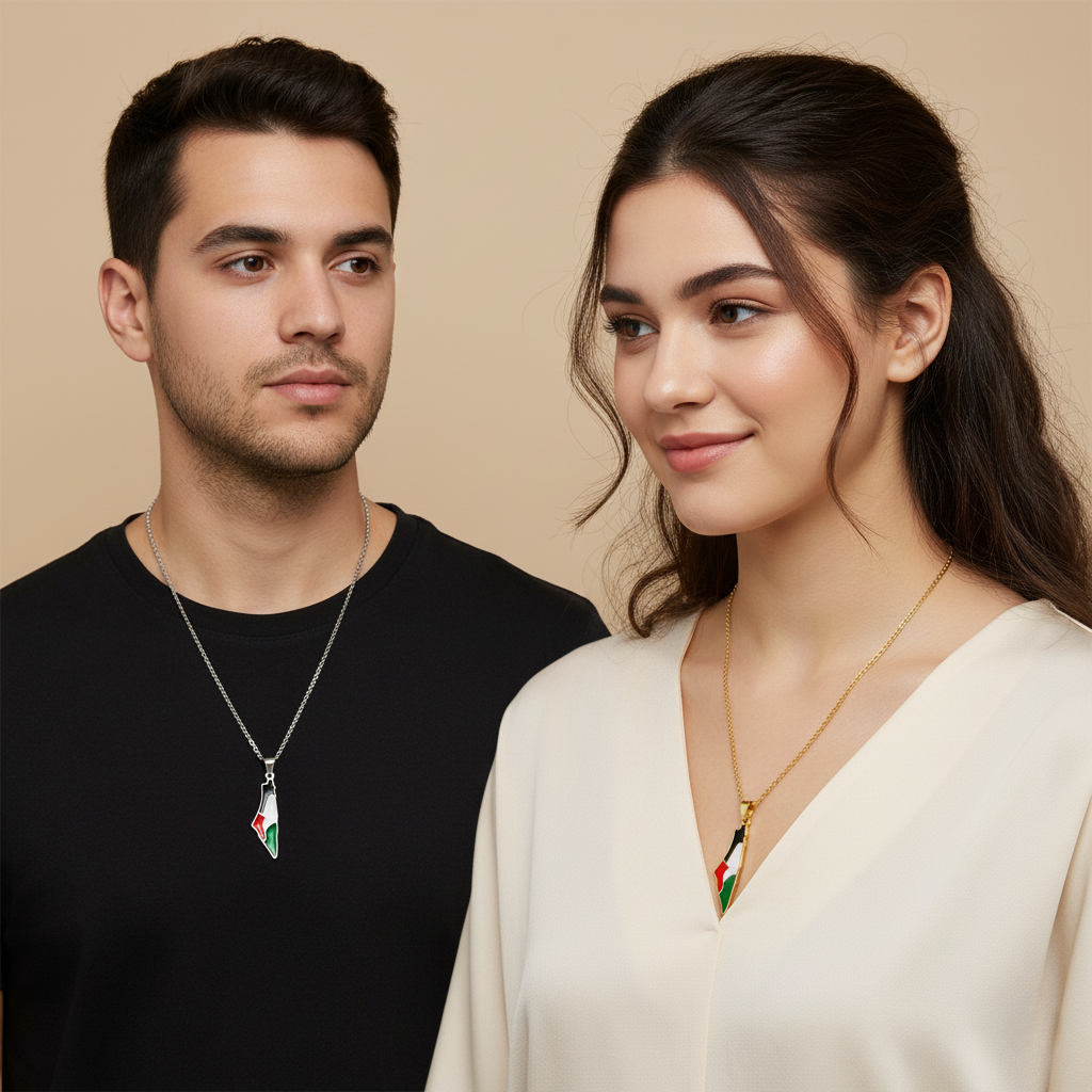 Palestine Map Pendant | Necklace