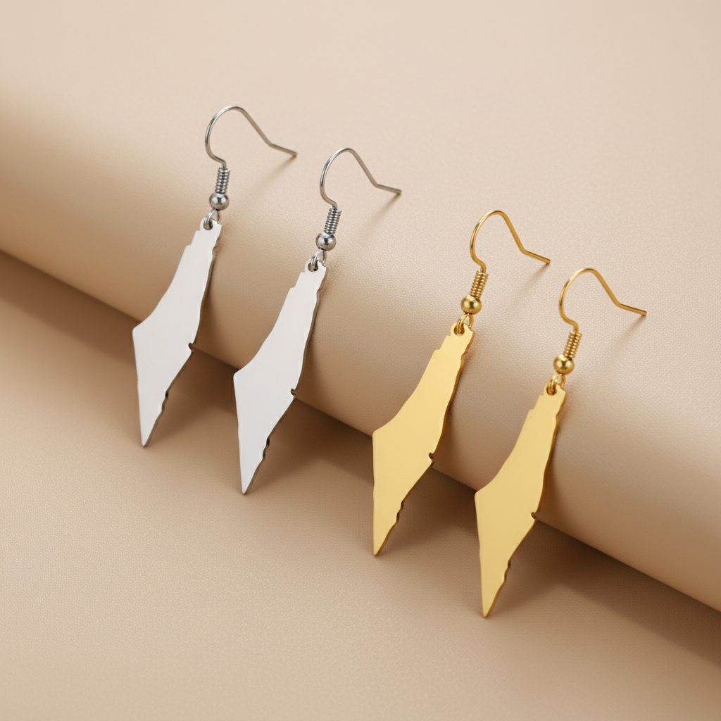Palestine Map-Shaped | Earrings